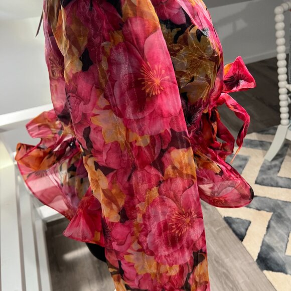 Akira Gossamer Floral Topper with Ruffle - New With TAGS! - Picture 3 of 4